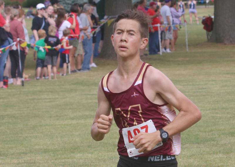 L-P's Ryan Owczarek runs during the Gary Coates Invitational cross country meet on Saturday, Sept. 13, 2025 at Zearing Park in Princeton .