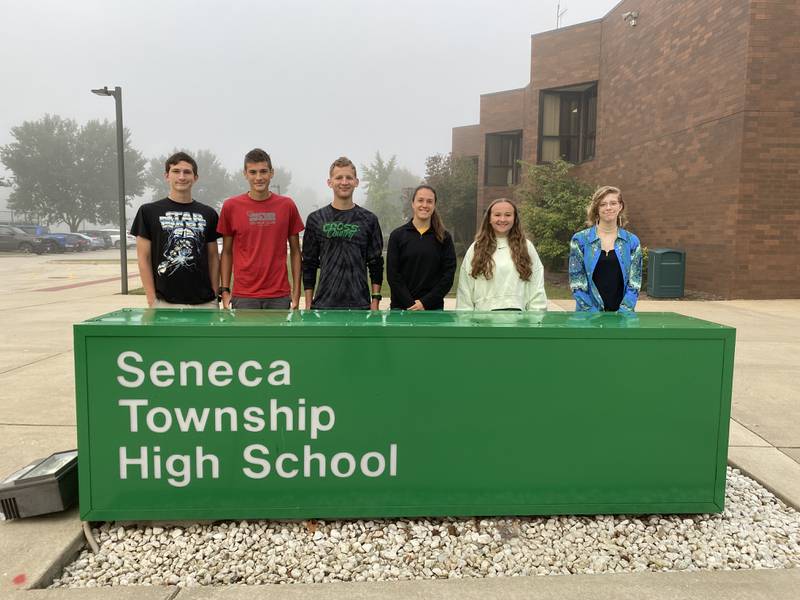 Pictured are the winners from Seneca High School of Rural/Small Town Recognition (L to R): Calvin Maierhofer, Colin Collet, Christopher Poyner, Anna Bruno, Maggie McDonald, and Stephanie Bernhard.