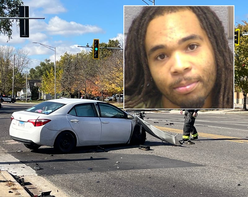 Corey Deshawn Jacobs, 26, of Joliet, faces several felony charges in connection with an undercover drug operation and fleeing from undercover officers on Oct. 30, 2025 in Joliet. The incident lead to a multi-vehicle crash on West Jefferson Street, near Reed Street in Joliet.