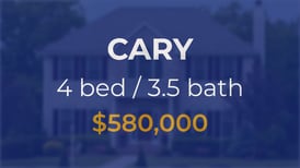 Single-family home sells in Cary for $580,000