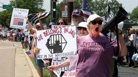 Photos: Hundreds of protesters gather at Hopkins Park in DeKalb for No Kings rally