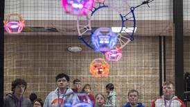 Honing their drones: Dixon teams scrimmage, prep for drone soccer competition