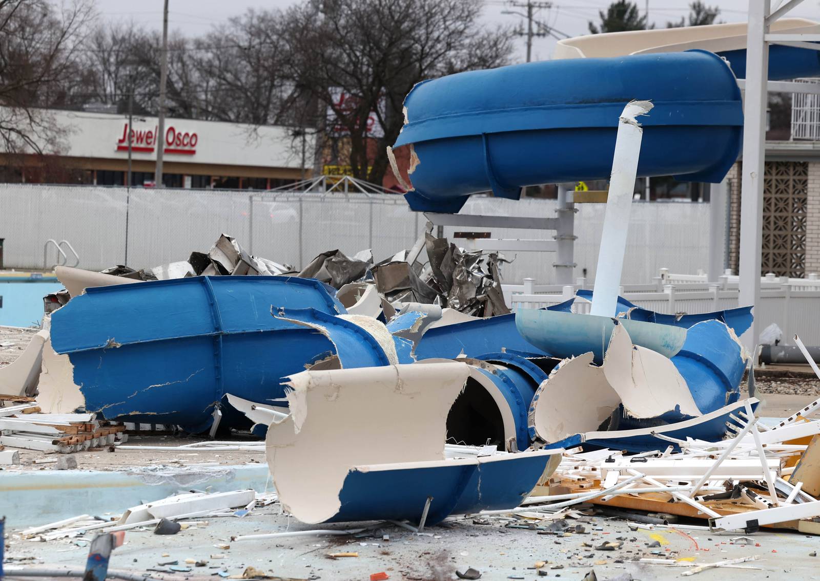 Photos: Hopkins Pool demolition ramps up in DeKalb, new pool to open in ...