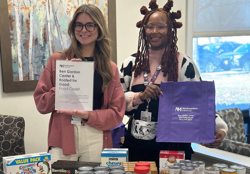 (Left to right); The Living Room at Ben Gordon Center team leader Katie Sherman and behavioral health counselor Maya Beard