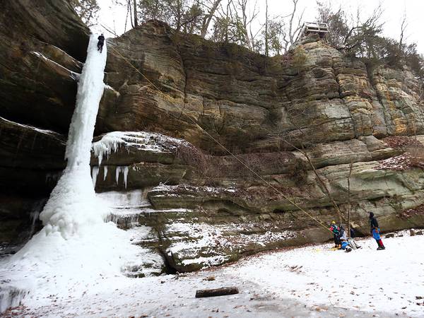 Photos: Ice climbers flock to Starved Rock State Park