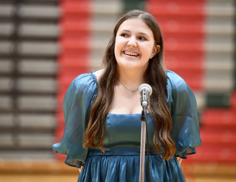 Lainey Johns sings Vienna by Billy Joel during the L-P High School Variety Show on Monday, Oct. 2, 2023 in Sellett Gymnasium.