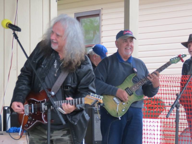 Bruce Waters of Dundee (right) enjoys some stage time with Grammy-nominated guitarist Bobby Messano during the 2021 Scully's All-Star Jam, which took place at the Moose Lodge in Johnsburg. This year's jam takes place May 8 at Alibi Pub & Grub in Wonder Lake. The event is free; donations for the Wonder Lake Food Pantry accepted.