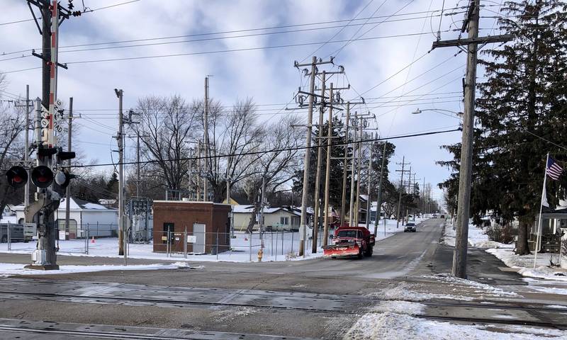 Latham St. train tracks, the southmost point of construction. (David Petesch - dpetesch@shawmedia.com)