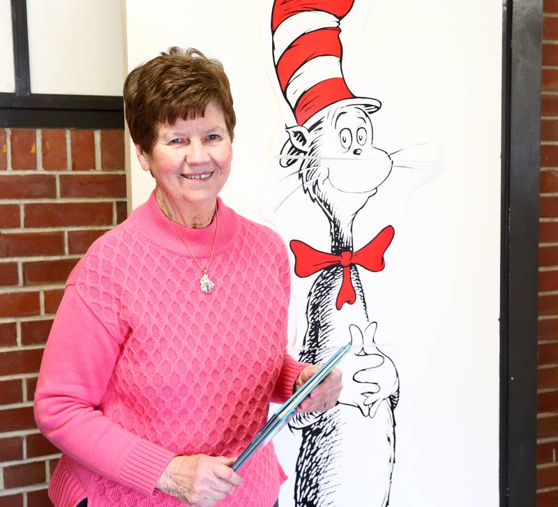 Eleanor Walker, poses for a photo outside her preschool classroom on Friday, April 15, 2022 at Douglas School in Princeton.