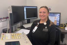 Radiological technologist Ainsley named Morris Hospital’s Fire Starter of the Month for December