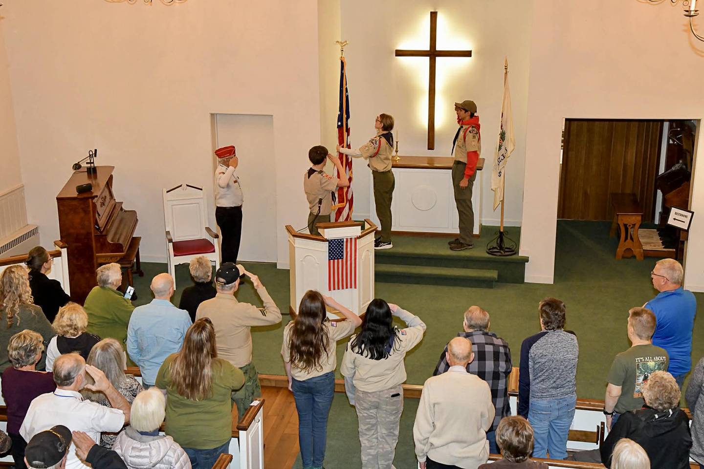 Veterans and family members shared their stories of service during the annual Veterans Day Tribute at Chapel on the Green in Yorkville, 2025.