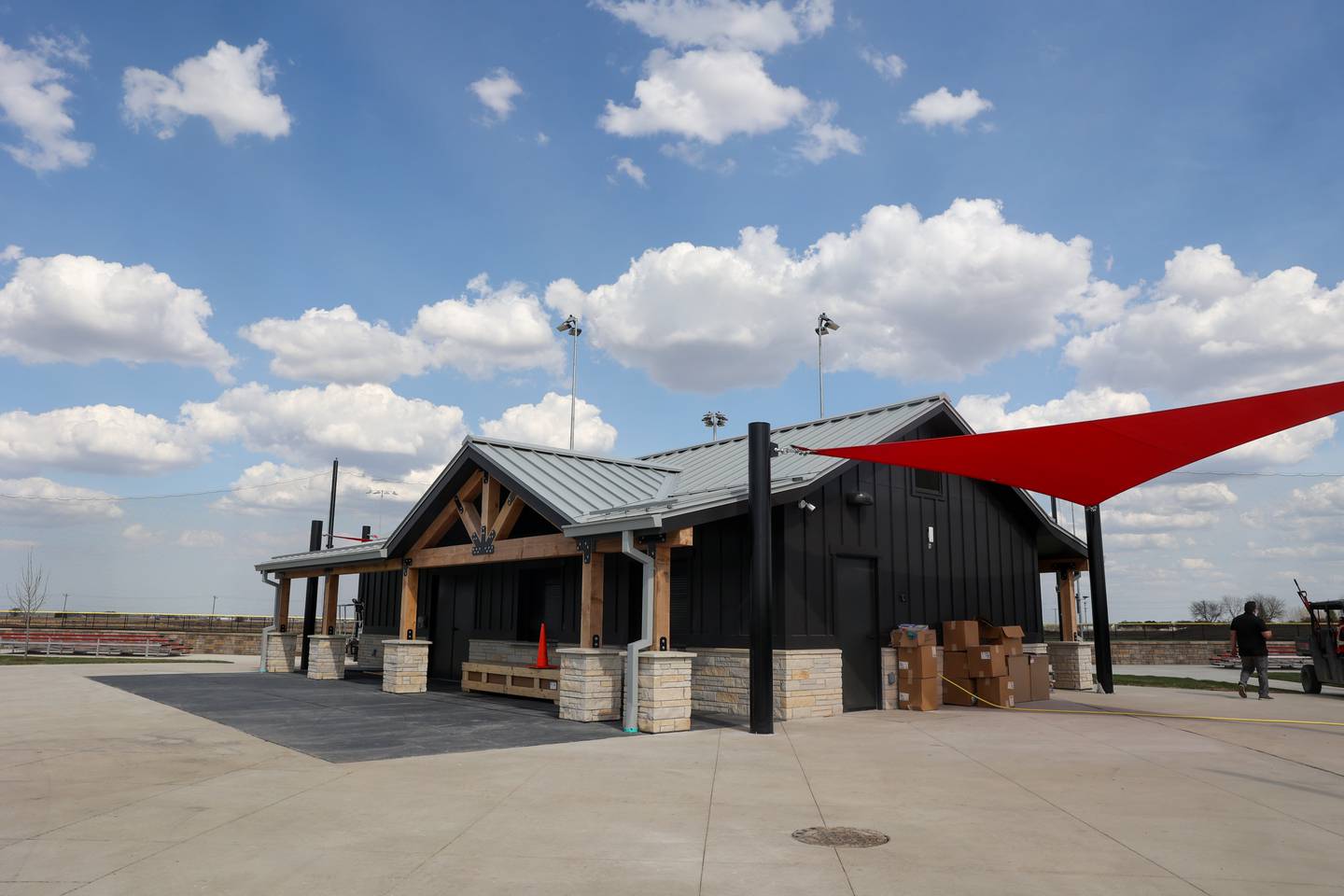 One of two field-adjacent concession stands is ready for customers at Bradley's 315 Sports Park as the new state-of-the-art complex prepares to host its first tournament with 50 boys' travel baseball teams this weekend.