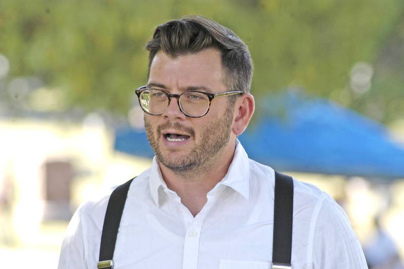 Respected farmer Collins Dysart, portrayed by Jeremy Englund, talks of early life in Dixon. The Lee County Historical and Genealogical Society sponsored a Cemetery Walk at Oakwood Cemetery in  Dixon on  Sunday, September 28, 2025