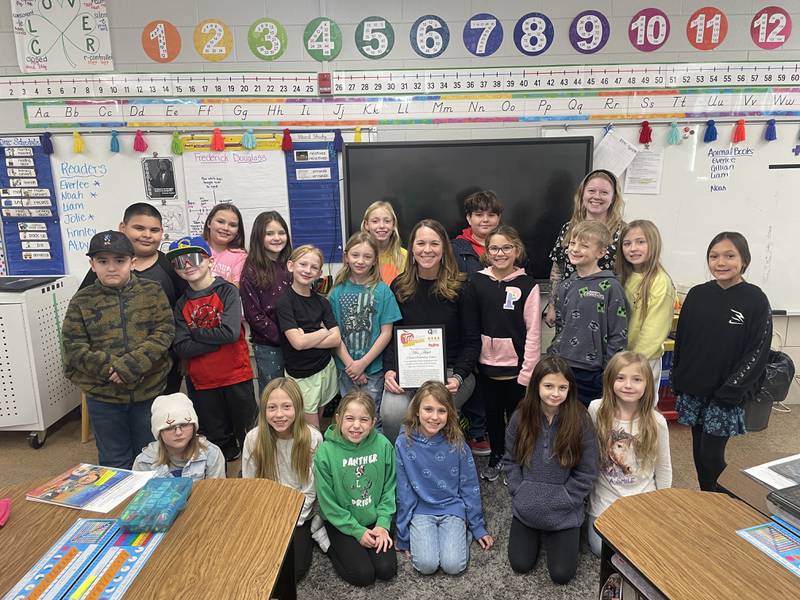 Leland Elementary School teacher Whitney Hart was named a finalist for Q Hit Music’s December Teacher of the Year.