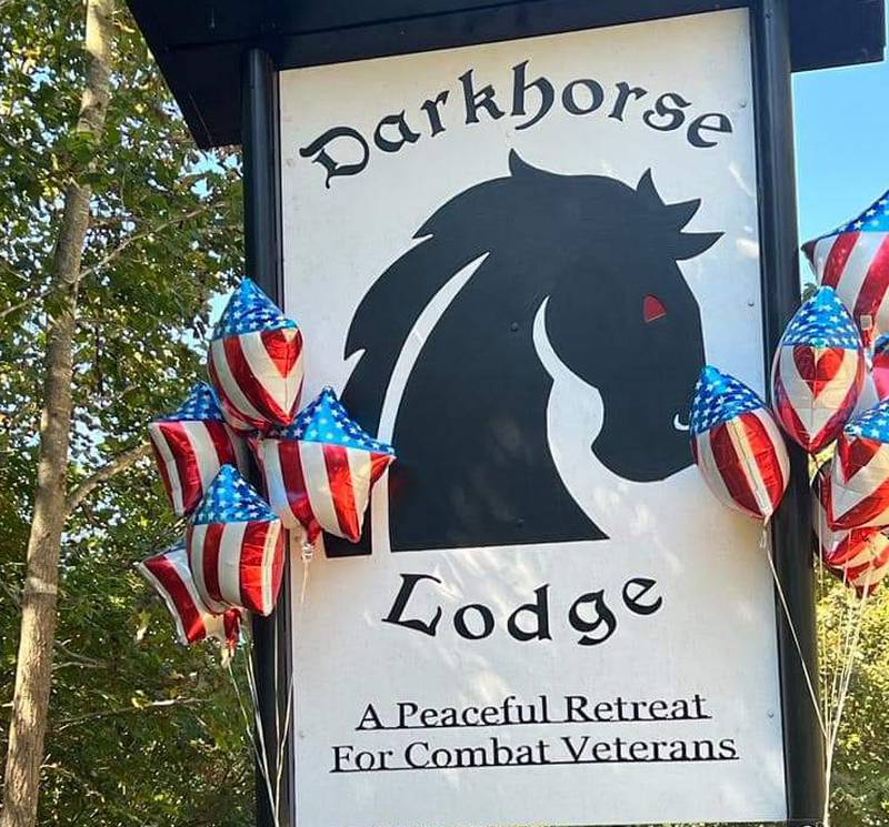 Darkhorse Lodge is a retreat for combat veterans that was built by Gretchen and Kirk Catherwood after their son Alec, was killed in Afghanistan while serving with the Marines in 2010.