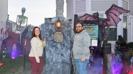Oswego yard judged Most Spooktacular House in Park District Halloween contest