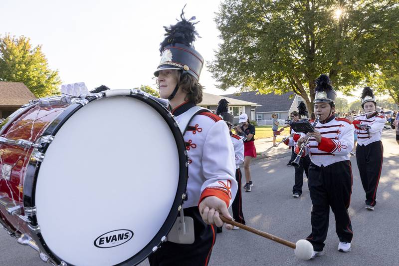 Members of the Hall High School Marching Band participated in the homecoming parade through Spring Valley on September 26, 2024.