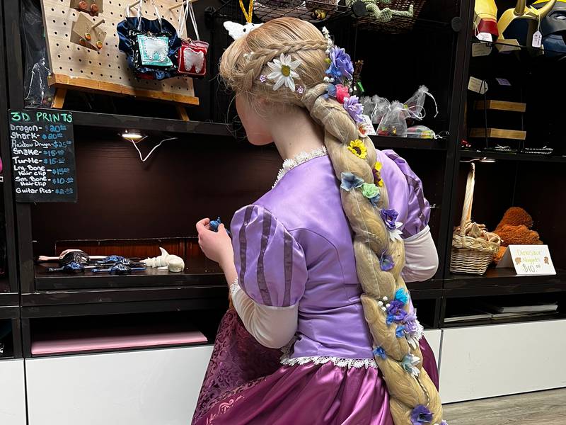 Rapunzel visits Our Happy Space in Woodstock Feb. 1, 2025.