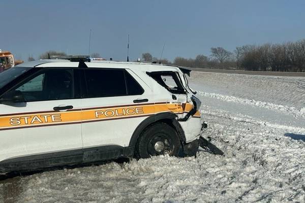 ISP squad damaged in Whiteside County collision, one of 4 trooper crashes in one day