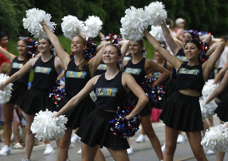 Members of the Crystal Lake South Dance team perform on Sunday, July 7, 2024, during Crystal Lake’s annual Independence Day Parade on Dole Avenue in Crystal Lake. This year’s parade feature close to 100 units.
