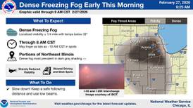 Areas of freezing fog making way across northern Illinois 