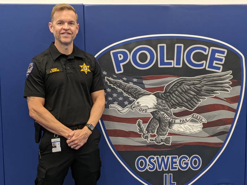 Jason Bastin was sworn in as the new police chief after Oswego village trustees unanimously approved his appointment at their Sept. 19 Village Board meeting. He has served as interim chief since the retirement of former Police Chief Jeff Burgner on June 13.