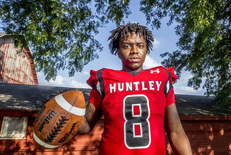 Huntley's Olalere Oladipo poses for a portrait Monday, August 8, 2016. Oladipo is one of the Northwest Herald's Five to Watch this football season.