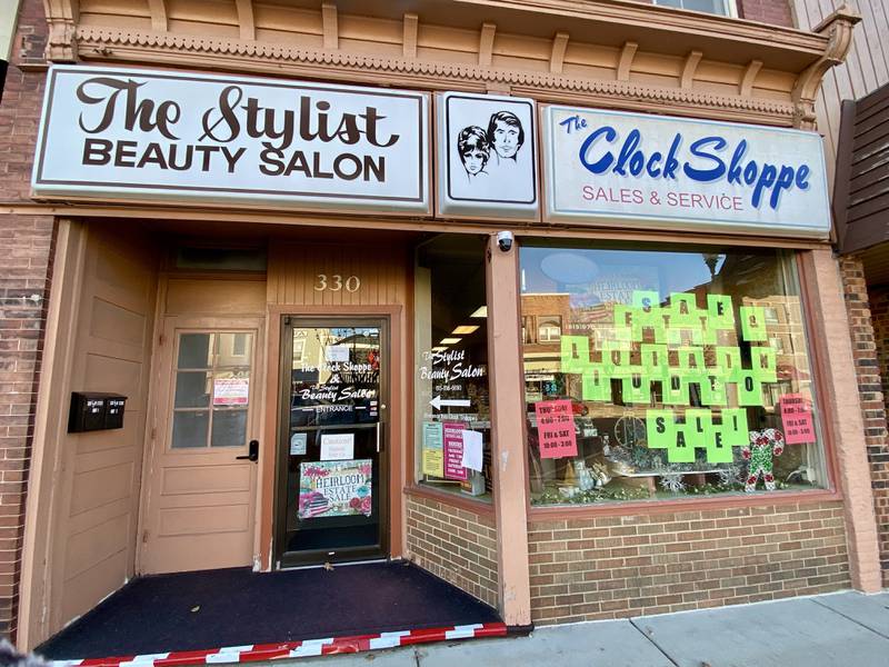 The Clock Shoppe, 330 W. State St., in downtown Sycamore is seen here on Wednesday, Dec. 11, 2024. The staple business is holding a liquidation sale in the wake of longtime owner Jim Niewold's death.