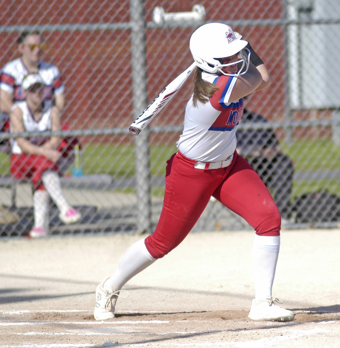 Fillie player Ava Duncan strokes a hit. The Bureau Valley Storm traveled to Morrison for a game against the Fillies last season.