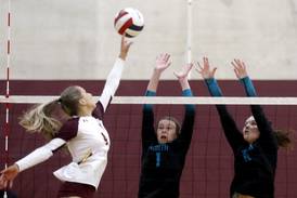 Photos: Richmond-Burton defeats Woodstock North in KRC girls volleyball matchup