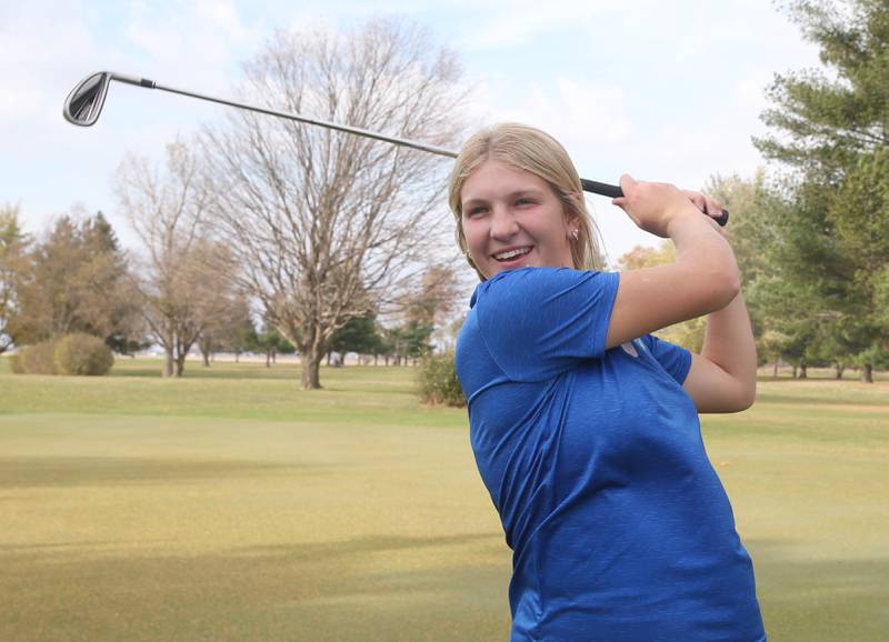 Princeton's Reese Reviglio poses for a photo on Wednesday, Oct. 30, 2024 at Wayton Hills Golf Course. Reviglio is the BCR 2024 female golfer of the year.