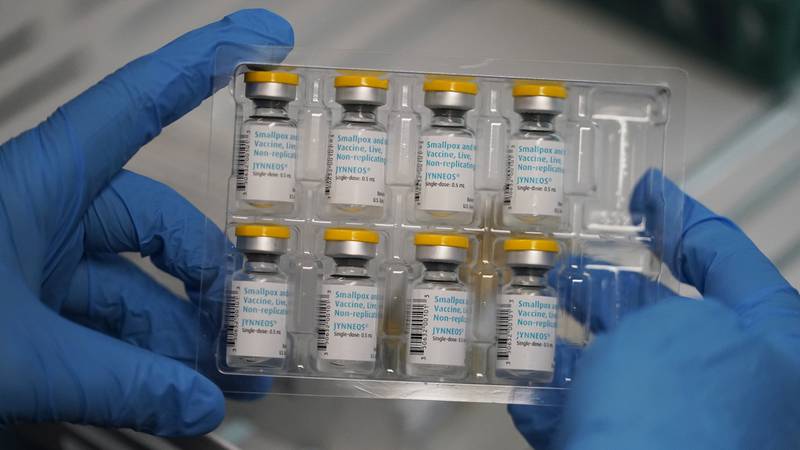 Monkeypox vaccines are shown at the Salt Lake County Health Department Thursday, July 28, 2022, in Salt Lake City. The country’s monkeypox outbreak can still be stopped, U.S. health officials said Thursday, despite rising case numbers and so-far limited vaccine supplies.(AP Photo/Rick Bowmer)