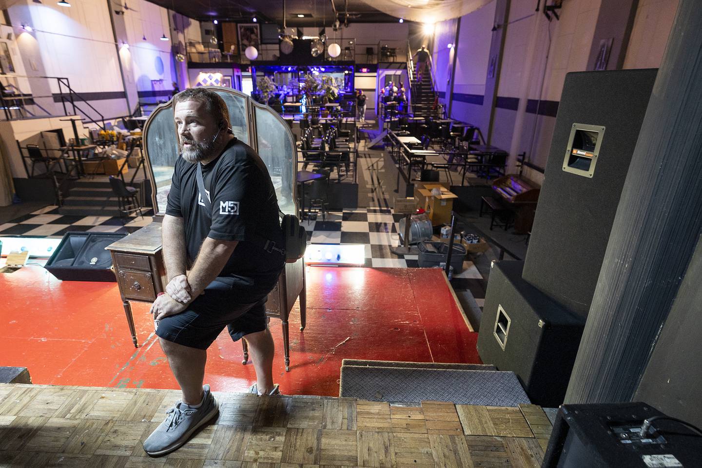 Rocky McGowan, owner of M5, talks about his plans for the former Starlight’s Theatre & Lounge on Thursday, July 10, 2025, in Sterling. After roof work is done, renovations on the inside will begin with new equipment, spacial upgrades and cosmetic changes.