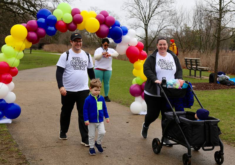 The Wagmen famiy particpates in the Color Outside the Line 5K and Family Fair that was held in Geneva on April 5, 2025.