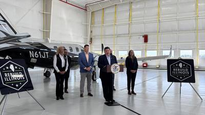 Gov. Pritzker joins Morris officials to break ground on airport’s crosswind runway