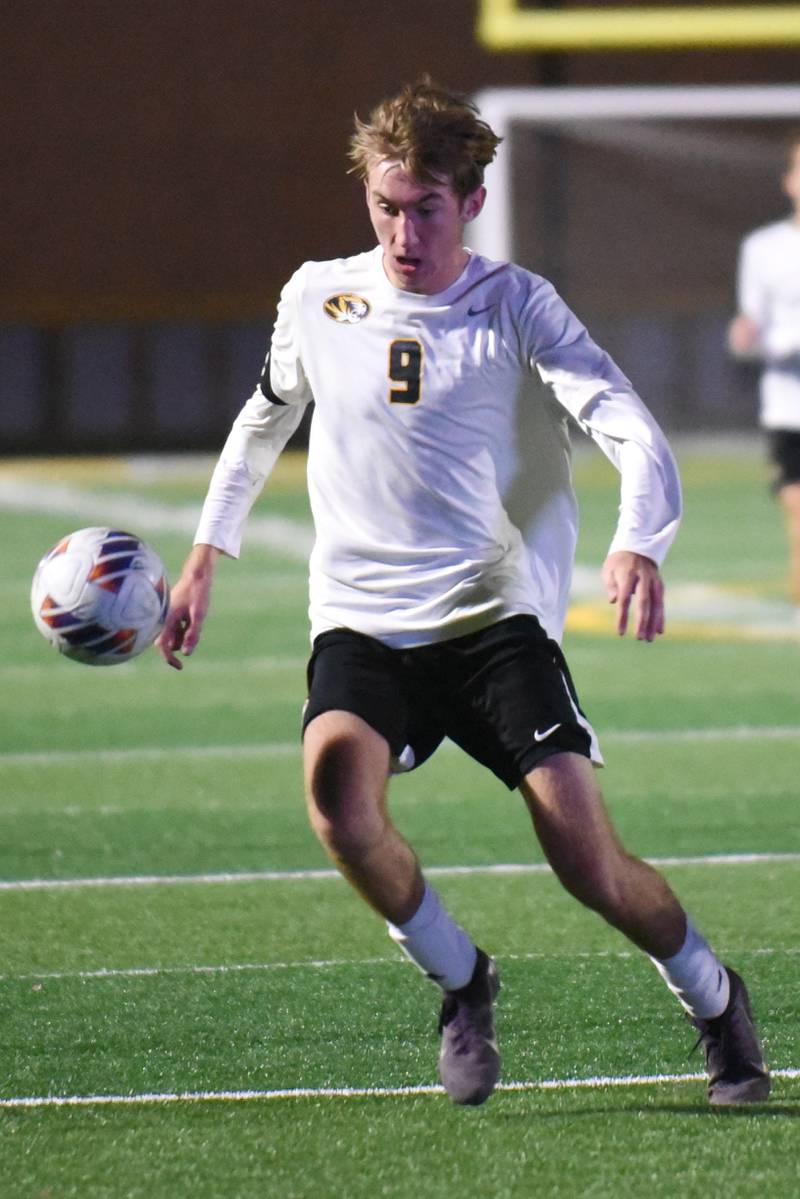 Herscher's Rowan Keigher races to a loose ball during a game at Coal City Thursday, Oct. 2, 2025.