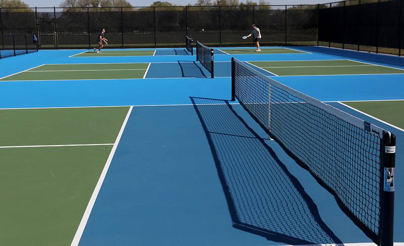 People play pickleball on Saturday, Sept. 27, 2025, at the Crystal Lake Parks District’s new Lakewood Meadows Park.