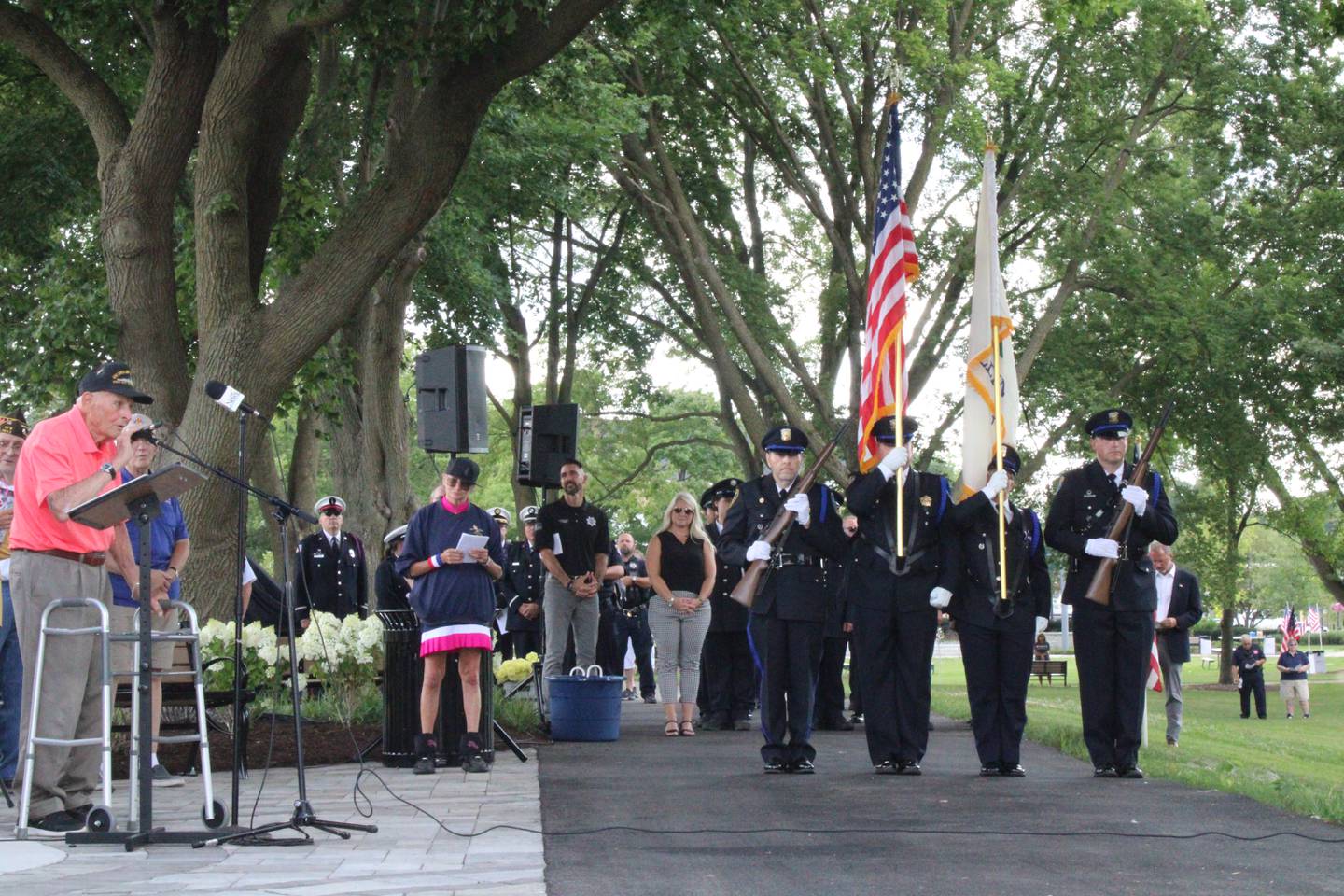 WWII Navy Veteran Dick Miller sings "God Bless America" in Montgomery