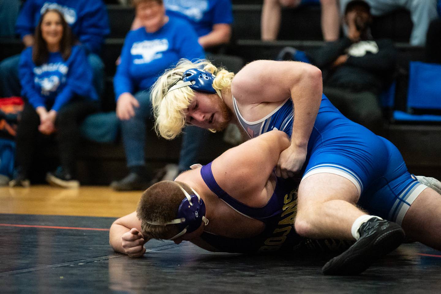 Princeton junior Ian Morris wrestles in Saturday's Class 1A Sandwich Regional. He was regional champion at 215 pounds