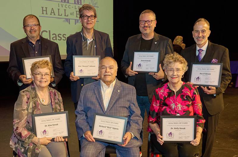 Front Row (left to right): Dr. Kim Novak, Richard “Rick” Sipovic, Dr. Holly Novak
Back Row (left to right): Robert Eschbach, Kim “Howard” Johnson, Jason Kotecki, Ray D’Alessio
Inducted posthumously and not pictured: John Ossola and William Uebel