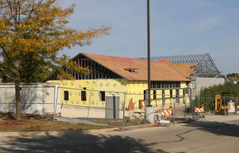 The new DeKalb fire station Wednesday, Sept. 18, 2024, at 1130 South Malta Road in DeKalb. Construction on the station, the fourth for the DeKalb Fire Department, is ongoing.
