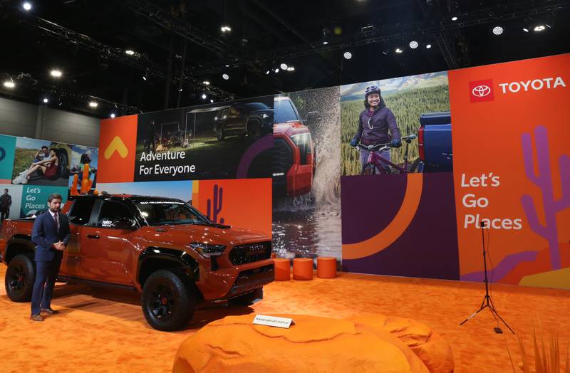 A view of a Toyota Tundra Pro on Thursday, Feb. 8, 2024 during the Chicago Auto Show in McCormick Place.