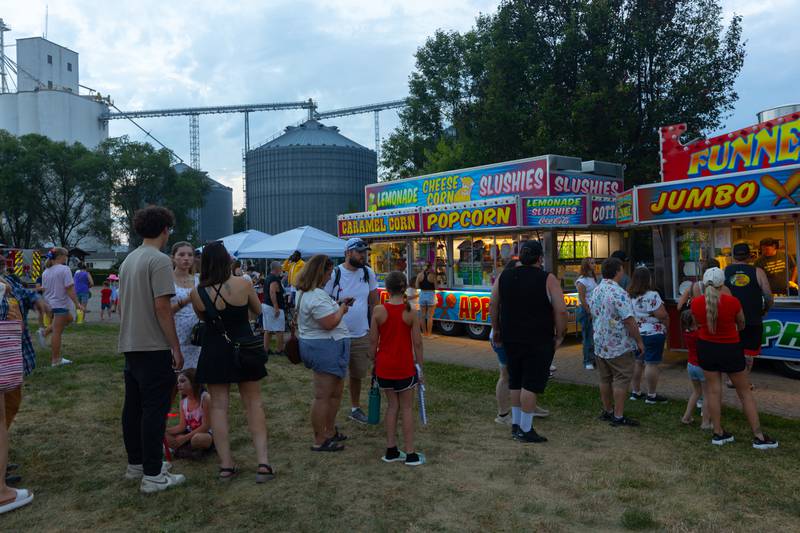 Crowd awaits the annual 4th of July firework show in Utica on Saturday, July 5, 2025 at Carey Memorial Park in Utica.