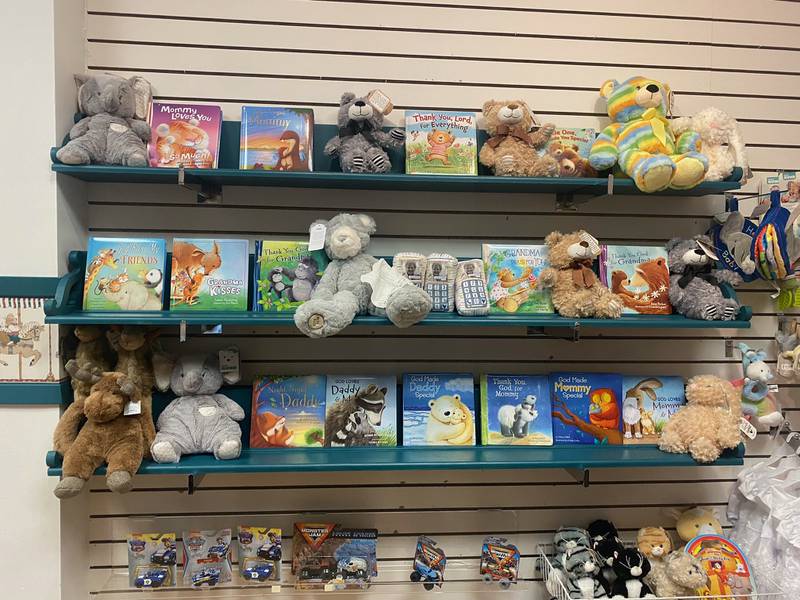 Just Kidding Around Children’s Boutique in downtown Morris offers a unique array of clothing, accessories, toys, and books for children.