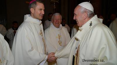 Bishop Hicks, head of Joliet diocese, reportedly headed to New York City