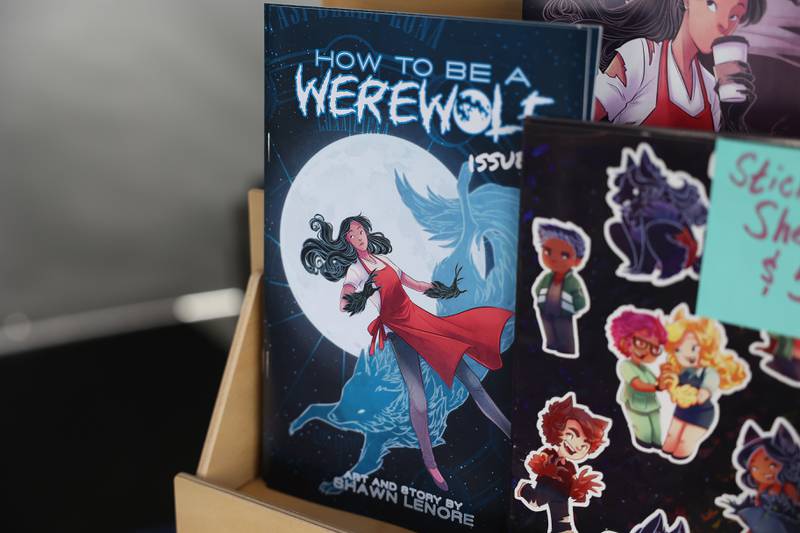 Local artist, Shawn Lenore, promotes her comic series How to be a Werewolf at Comicolopis, Lockport’s 7th annual Comic and Fandom Con on Saturday, July 29.
