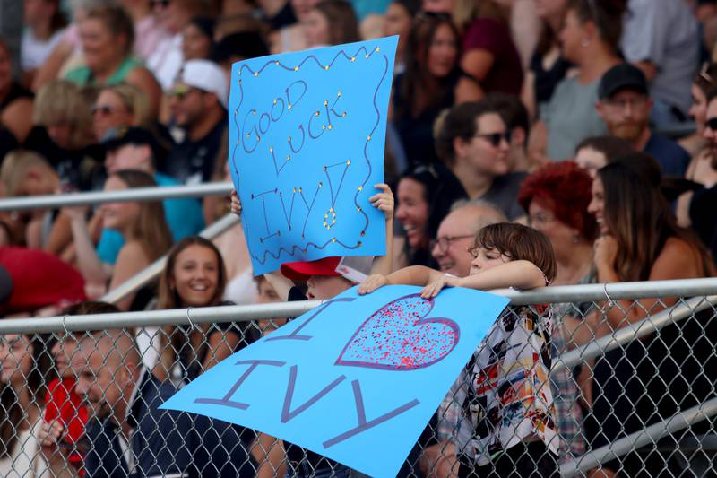 People cheer for their favorite contestants during the Miss McHenry County Pageant at the McHenry County Fair in Woodstock on Tuesday, July 30, 2024.