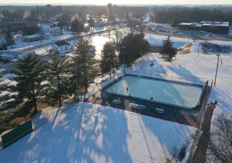 Kids skate on the ice rink at Alexander Park on Thursday, Feb. 2, 2023 in Princeton.