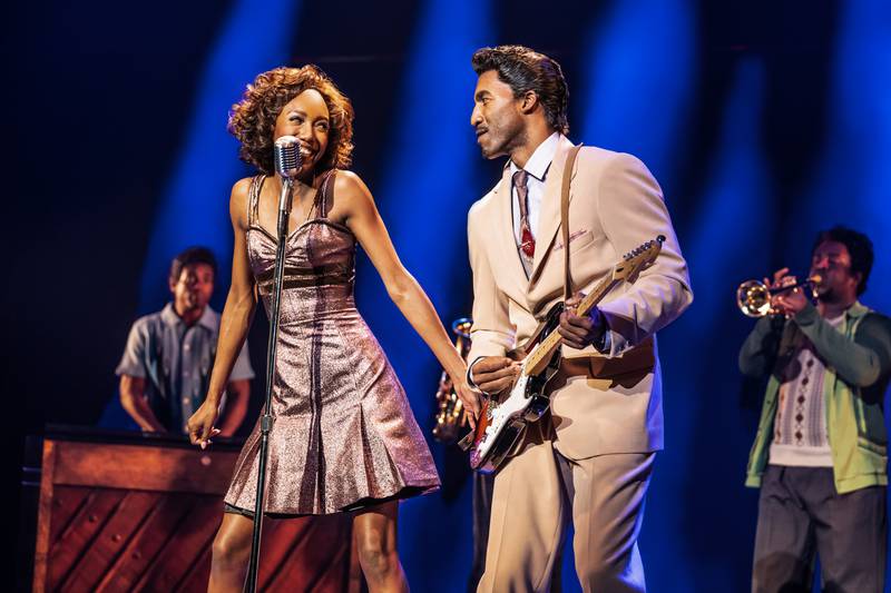 Zurin Villanueva performing as ‘Tina Turner’ and Garrett Turner as 'Ike Turner' Photo by Matthew Murphy.jpg