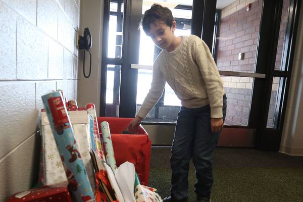 Dimmick Third-Graders launch “Small School, Big Hearts” toy drive